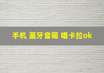 手机 蓝牙音箱 唱卡拉ok